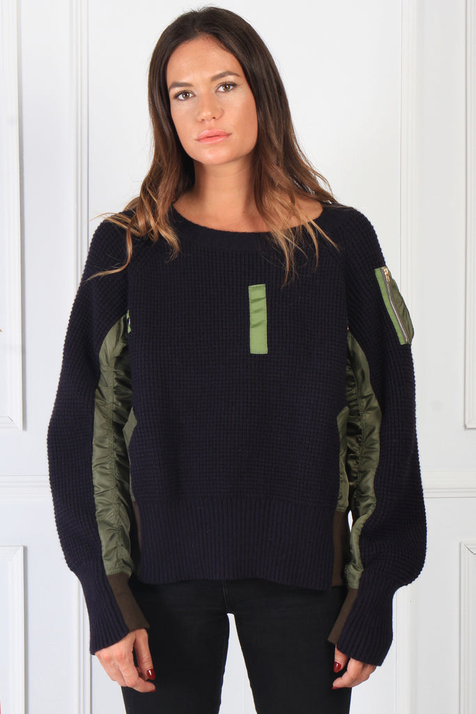 Mod Sweater Khaki & Navy